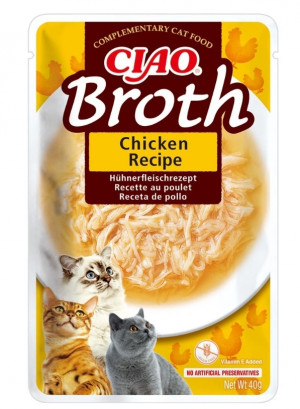 INABA Ciao Broth Chicken - pamlsek pro kočky - 40g
