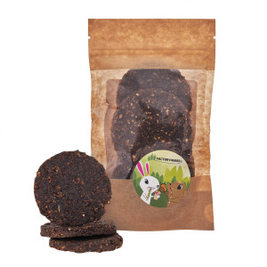 FACTORYHERBS Topinamburové sušenky s lněným semínkem - pochoutka pro hlodavce a králíky - 100g