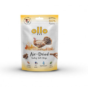 OLLO Air-Dried Turkey strips - pamlsek pro psa - 80g