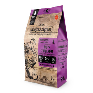 WIEJSKA ZAGRODA Turkey with apple M Puppy - suché krmivo pro psy - 9kg