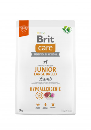 BRIT Care Hypoallergenic Junior Large Breed Lamb - suché krmivo pro psy - 3 kg