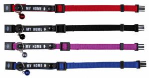 TRIXIE MY HOME TX-4180 Obojek pro kočku se zvonkem + průkaz totožnosti