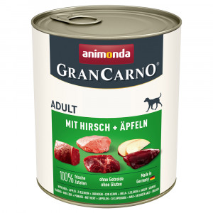 ANIMONDA GranCarno Adult Deer and apple - mokré krmivo pro psy - 800g