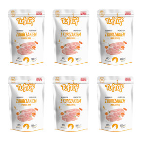 TUF TUF Mleté kuře s mrkví - vlhké krmivo pro psy - 6x500g