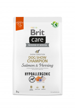 BRIT Care Hypoallergenic Adult Dog Show Champion Salmon & Herring - suché krmivo pro psy - 3 kg