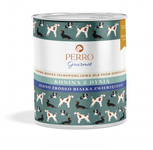 PERRO Gourmet Horsemeat with pumpkin - mokré krmivo pro psy - 800g
