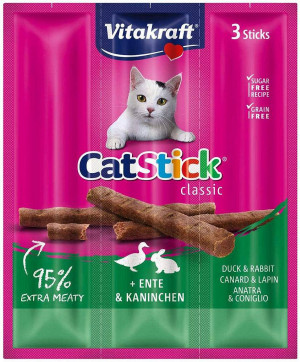 VITAKRAFT CatStick Classic Duck and rabbit - pamlsek pro kočky - 18g