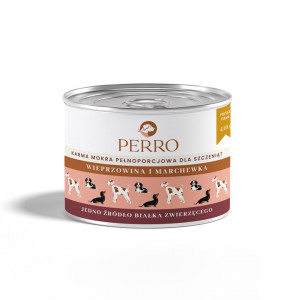PERRO Junior Pork with carrot - mokré krmivo pro psy - 410g