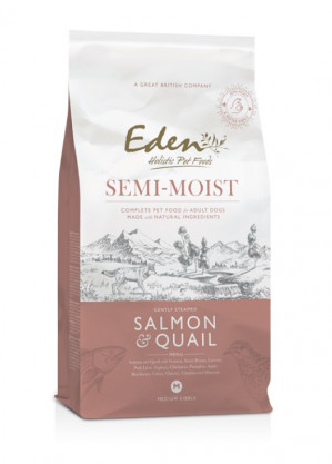EDEN Semi-Moist Salmon & Quail - polomokré krmivo pro psa - 10kg