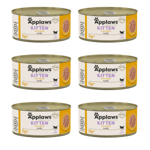 APPLAWS Kitten Chicken in jelly - mokré krmivo pro kočky - 6x70g