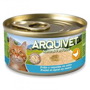 ARQUIVET Chicken in sauce with sprat - mokré krmivo pro kočky - 80g