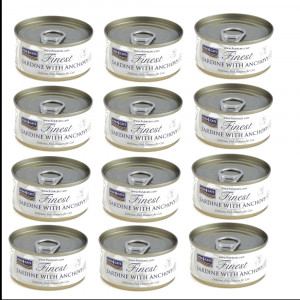 FISH4CATS Sardine with anchovy - mokré krmivo pro kočky - 12x70g