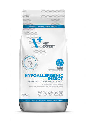 VET EXPERT Veterinary Diet Hypoallergenic Insect Dog - suché krmivo pro psy - 12 kg