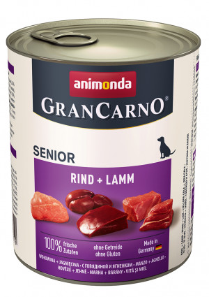 ANIMONDA GranCarno Senior Beef and lamb - vlhké krmivo pro psy - 800g