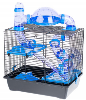 INTER-ZOO Rocky + Terrace blue - klec pro křečka