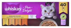 WHISKAS Pure Delight Poultry in jelly - mokré krmivo pro kočky - 40 x 85g