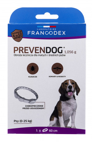 FRANCODEX PrevenDog - obojek proti klíšťatům - 60 cm