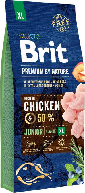 BRIT Premium by Nature Junior XL Chicken - suché krmivo pro psy - 15 kg
