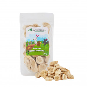 FACTORY HERBS Freeze-dried banana - lahůdka pro hlodavce a králíky - 30g