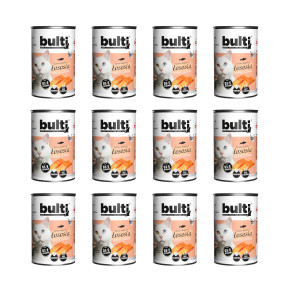 BULTI Rich in salmon - mokré krmivo pro kočky - 12x400g