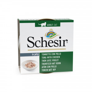 SCHESIR Tuna with chicken in jelly - mokré krmivo pro kočky - 85g