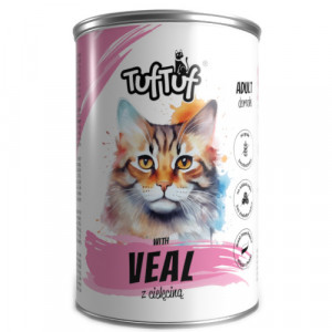 TUF TUF Telecí maso - vlhké krmivo pro kočky - 400g