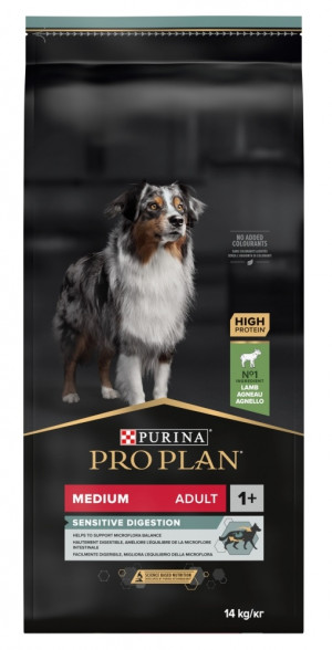 Purina Medium Adult Sensitive Digestion with OPTIDIGEST 14 kg Dospělý jedinec Jehněcí