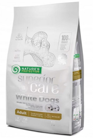 NATURE'S PROTECTION Superior Care White Dogs Adult Small Lamb bez obilovin - suché krmivo pro psy - 10 kg