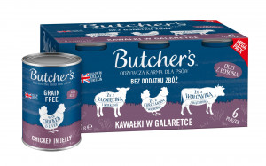 BUTCHER'S Original Mega pack mix pieces in jelly - mokré krmivo pro psy - 6 x 400g