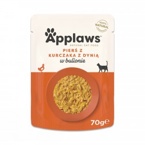 APPLAWS Chicken breast with pumpkin in broth - mokré krmivo pro kočky - 70g