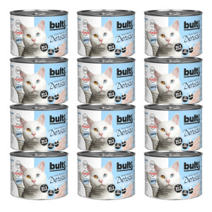 BULTI Rich in cod - mokré krmivo pro kočky - 12x200g