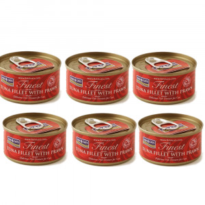 FISH4CATS Tuna fillet with prawn - mokré krmivo pro kočky - 6x70g