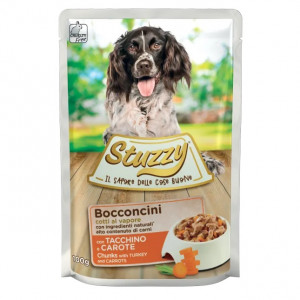 STUZZY Chunks with turkey and carrots - mokré krmivo pro psy - 100 g