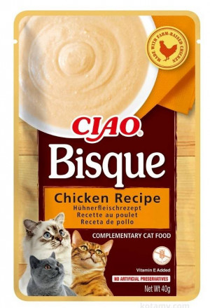 INABA Ciao Bisque Chicken Kuřecí polévka - pochoutka pro kočky - 40g 