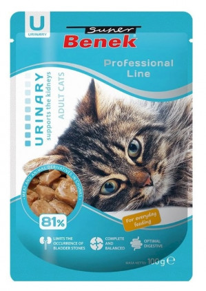 SUPER BENEK Urinary - mokré krmivo pro kočky - 100g 