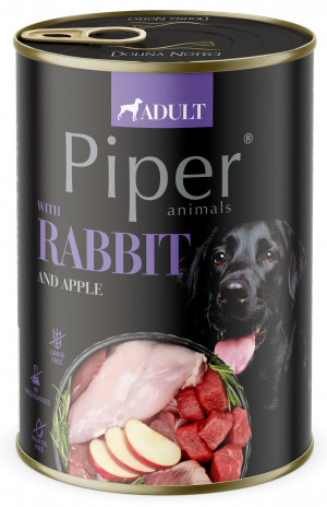 DOLINA NOTECI Piper Animals Rabbit and apple - mokré krmivo pro psy - 800g