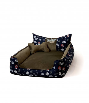 GO GIFT Pelíšek pro psa a kočku XL - hnědá - 100x80x18 cm