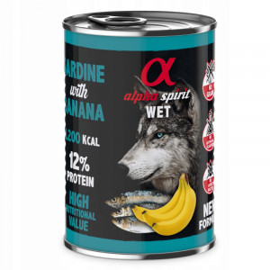 ALPHA SPIRIT WET Sardinka s banánem - mokré krmivo pro psy - 400g
