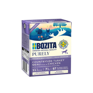 BOZITA Purely Paté Duoprotein Junior Chicken and turkey - vlhké krmivo pro psy - 370g