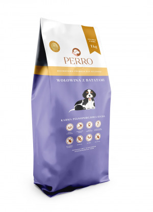 PERRO Junior Beef with sweet potatoes - suché krmivo pro psy - 1kg