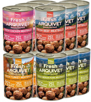 ARQUIVET Fresh Meatballs mix příchutí - vlhké krmivo pro psy - 12x400g