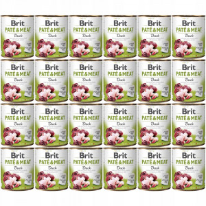 BRIT Paté & Meat Duck - mokré krmivo pro psy - 24x800g