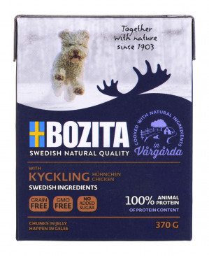 BOZITA Mokré krmivo pro psy Kousky v želé Kuře 370 g