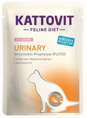 KATTOVIT Feline Diet Urinary Salmon - mokré krmivo pro kočky - 85g