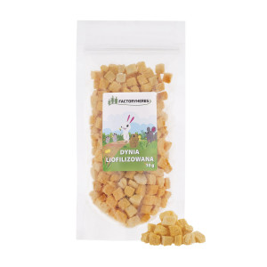 FACTORY HERBS Freeze-dried pumpkin - lahůdka pro hlodavce a králíky - 10g