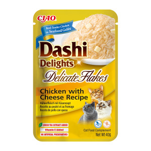 INABA CAT Dashi Delights Jemné Vločky Kuřete s Sýrem - pochoutka pro kočky - 40g