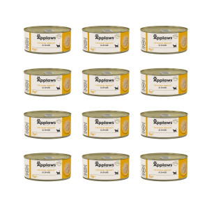 APPLAWS Chicken breast in broth - mokré krmivo pro kočky - 12x70g