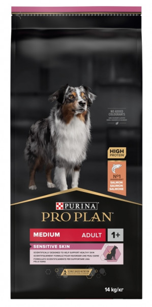 Purina Medium Adult Sensitive Skin 14 kg Dospělý jedinec Losos