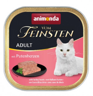 ANIMONDA Vom Feinsten Adult Turkey hearts - mokré krmivo pro kočky - 100g