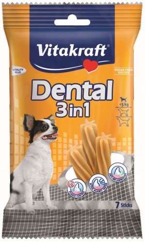 VITAKRAFT Dental 3in1 XS - pamlsek pro psa - 70g